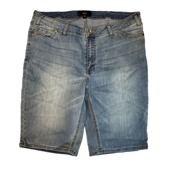 Ellos Women's Blue Jean Shorts - Picture 2 of 2